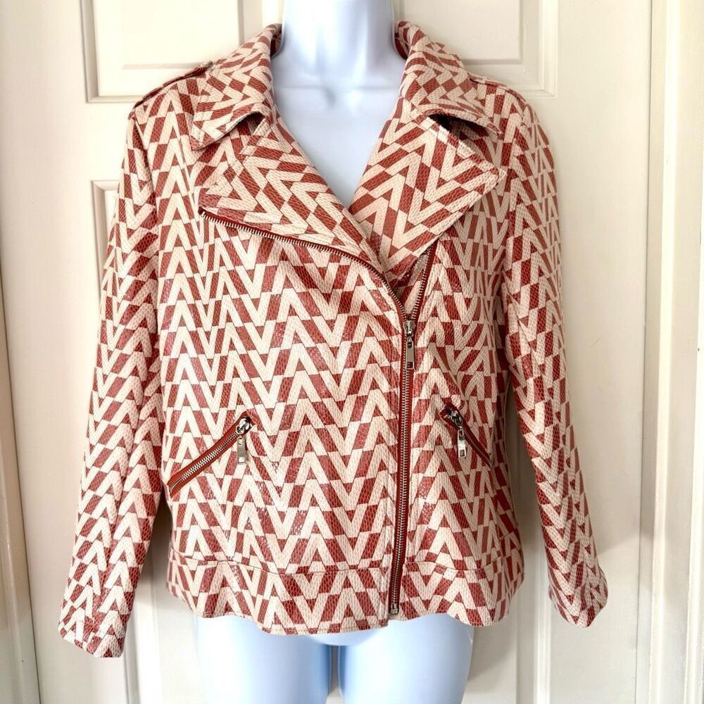 NWOT Madison Checkered Moto Zipper Blazer Jacket